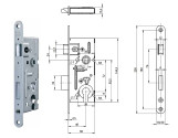Zámek zadl. 5160 - 72/60 mm, P-L, Zn, vložkový, (K105), FAB